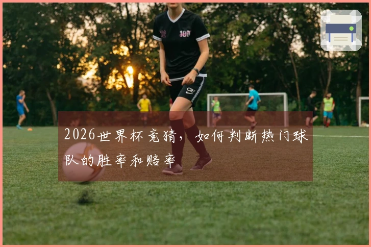 2026世界杯竞猜，如何判断热门球队的胜率和赔率